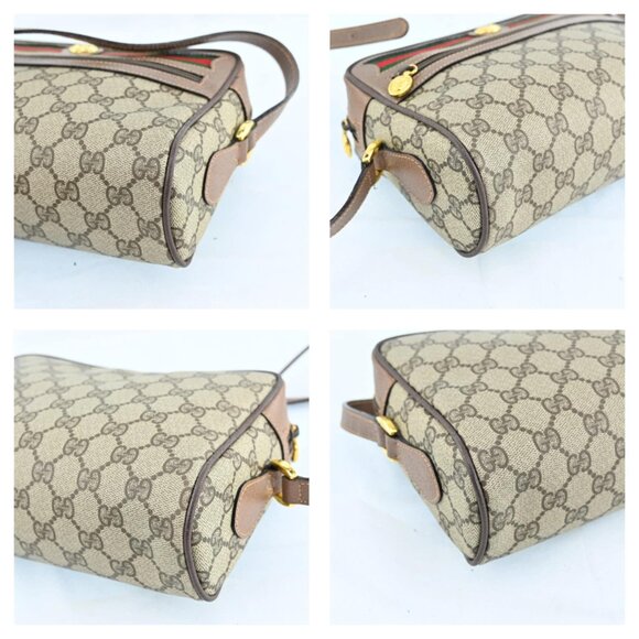 Authentic GUCCI GG Sherry PVC Leather Brown Shoulder Bag bsj630-121025 - Picture 9 of 16